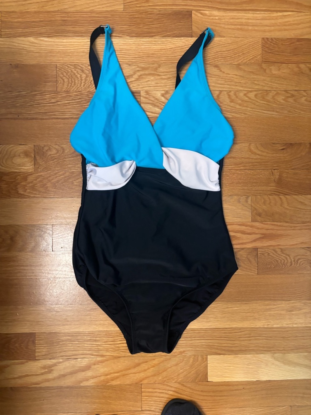VENUS Turquoise, Black and White One-Piece Swimsuit